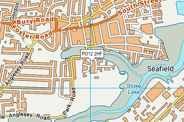 PO12 2HF map - OS VectorMap District (Ordnance Survey)