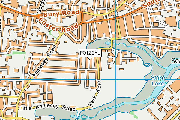 PO12 2HL map - OS VectorMap District (Ordnance Survey)