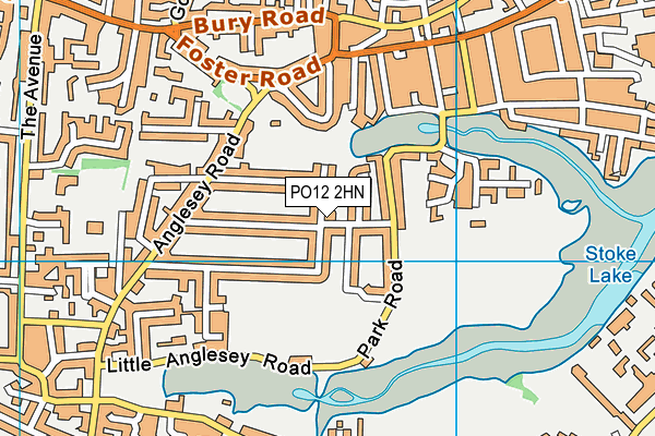 PO12 2HN map - OS VectorMap District (Ordnance Survey)