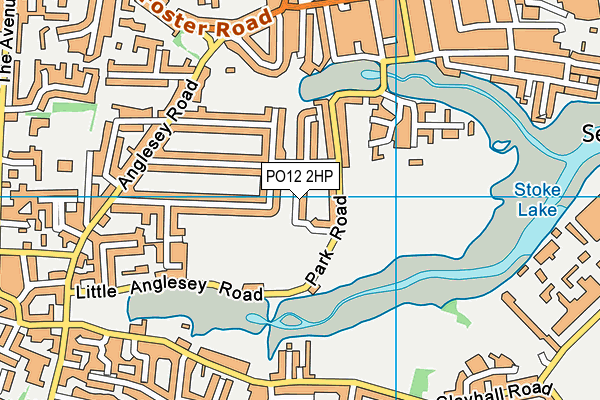 PO12 2HP map - OS VectorMap District (Ordnance Survey)
