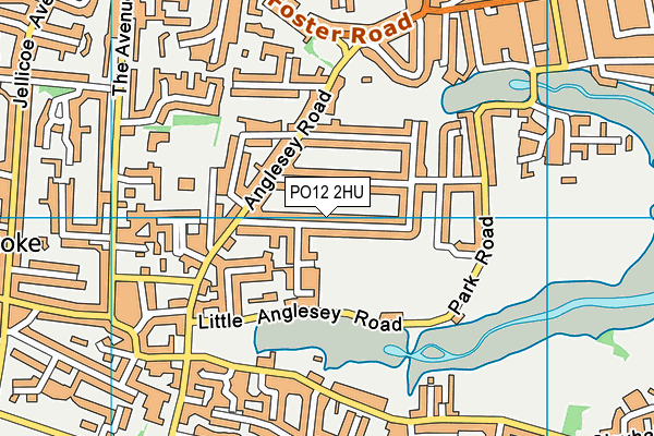 PO12 2HU map - OS VectorMap District (Ordnance Survey)