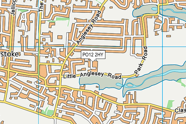 PO12 2HY map - OS VectorMap District (Ordnance Survey)