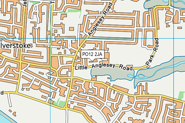 PO12 2JA map - OS VectorMap District (Ordnance Survey)