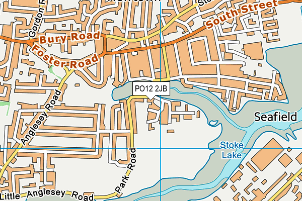 PO12 2JB map - OS VectorMap District (Ordnance Survey)