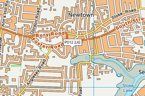 PO12 2JG map - OS VectorMap District (Ordnance Survey)
