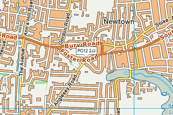 PO12 2JJ map - OS VectorMap District (Ordnance Survey)