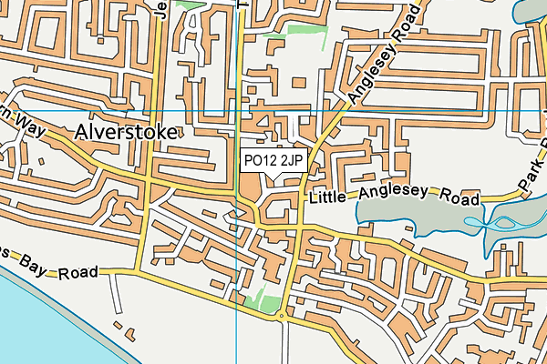 PO12 2JP map - OS VectorMap District (Ordnance Survey)