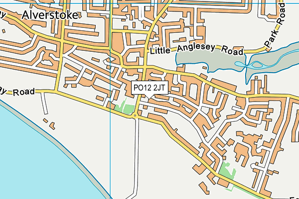 PO12 2JT map - OS VectorMap District (Ordnance Survey)