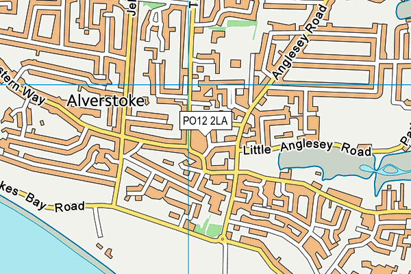 PO12 2LA map - OS VectorMap District (Ordnance Survey)