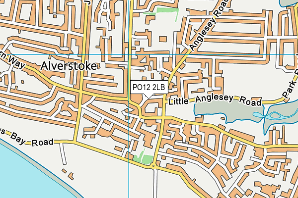 PO12 2LB map - OS VectorMap District (Ordnance Survey)