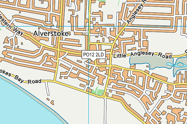 PO12 2LD map - OS VectorMap District (Ordnance Survey)