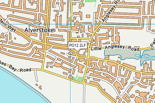 PO12 2LF map - OS VectorMap District (Ordnance Survey)