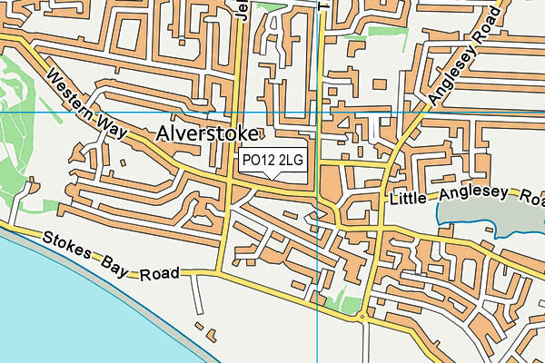 PO12 2LG map - OS VectorMap District (Ordnance Survey)