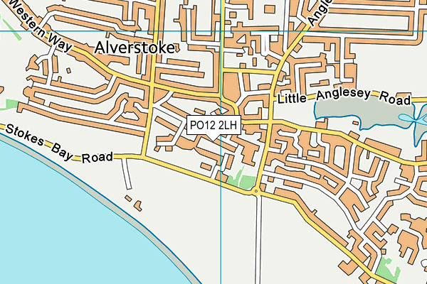 PO12 2LH map - OS VectorMap District (Ordnance Survey)