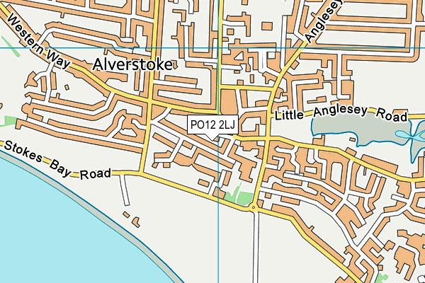 PO12 2LJ map - OS VectorMap District (Ordnance Survey)