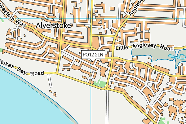 PO12 2LN map - OS VectorMap District (Ordnance Survey)
