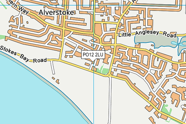 PO12 2LU map - OS VectorMap District (Ordnance Survey)