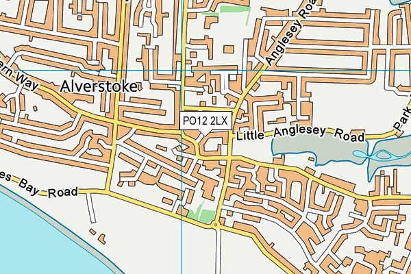 PO12 2LX map - OS VectorMap District (Ordnance Survey)