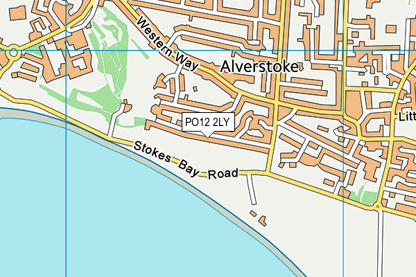 PO12 2LY map - OS VectorMap District (Ordnance Survey)