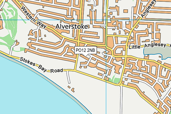 PO12 2NB map - OS VectorMap District (Ordnance Survey)