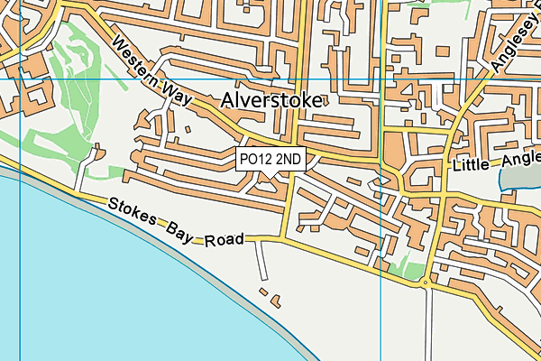 PO12 2ND map - OS VectorMap District (Ordnance Survey)