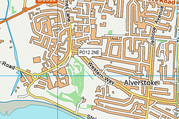 PO12 2NE map - OS VectorMap District (Ordnance Survey)