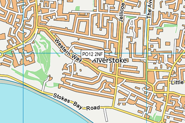 PO12 2NF map - OS VectorMap District (Ordnance Survey)