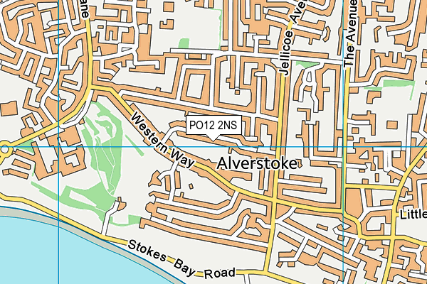 PO12 2NS map - OS VectorMap District (Ordnance Survey)