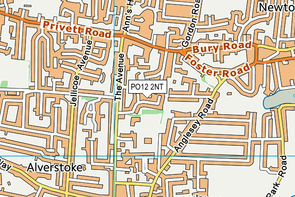 PO12 2NT map - OS VectorMap District (Ordnance Survey)