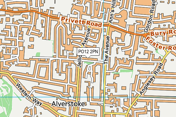 PO12 2PN map - OS VectorMap District (Ordnance Survey)