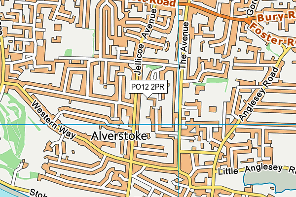 PO12 2PR map - OS VectorMap District (Ordnance Survey)