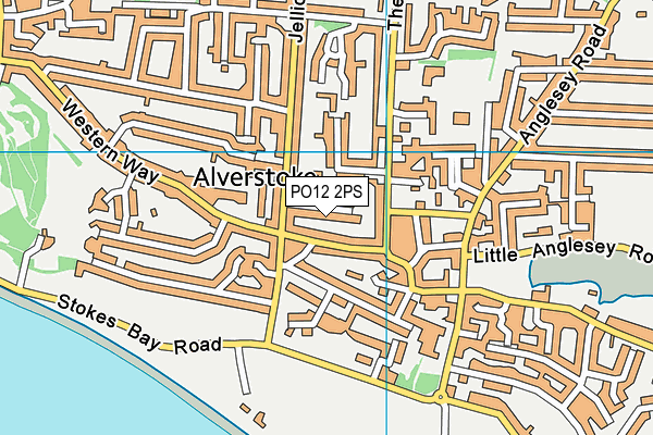 PO12 2PS map - OS VectorMap District (Ordnance Survey)