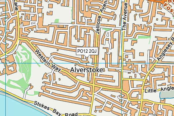 PO12 2QJ map - OS VectorMap District (Ordnance Survey)