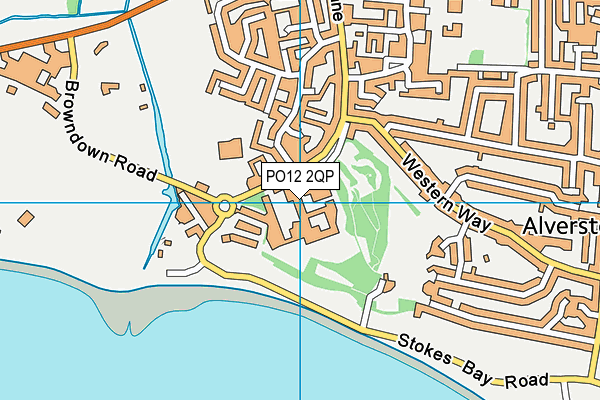 PO12 2QP map - OS VectorMap District (Ordnance Survey)