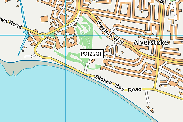 PO12 2QT map - OS VectorMap District (Ordnance Survey)