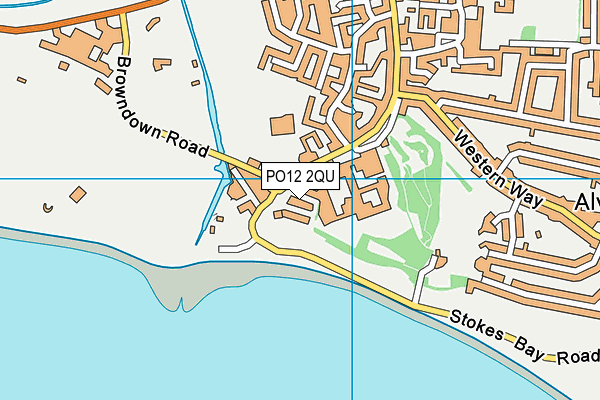 PO12 2QU map - OS VectorMap District (Ordnance Survey)