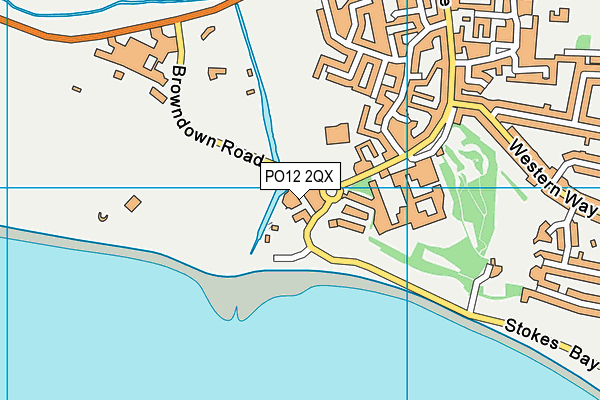 PO12 2QX map - OS VectorMap District (Ordnance Survey)