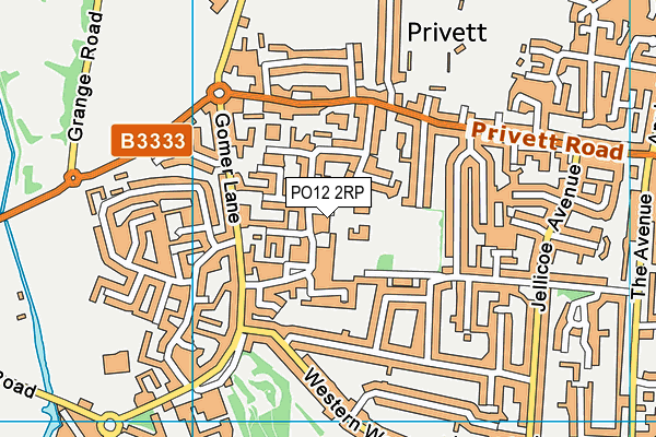 PO12 2RP map - OS VectorMap District (Ordnance Survey)