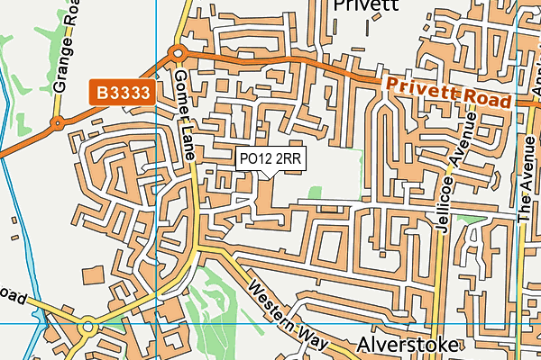 PO12 2RR map - OS VectorMap District (Ordnance Survey)