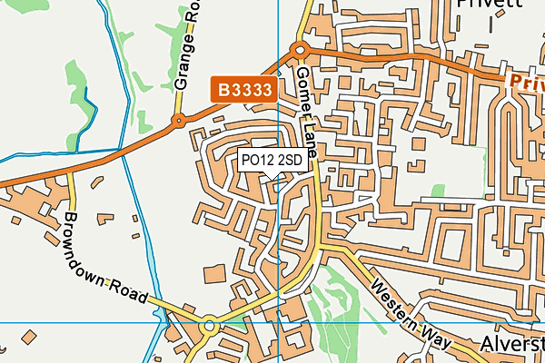 PO12 2SD map - OS VectorMap District (Ordnance Survey)