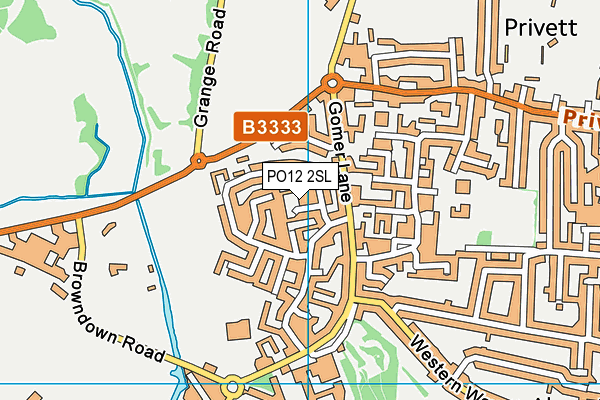PO12 2SL map - OS VectorMap District (Ordnance Survey)