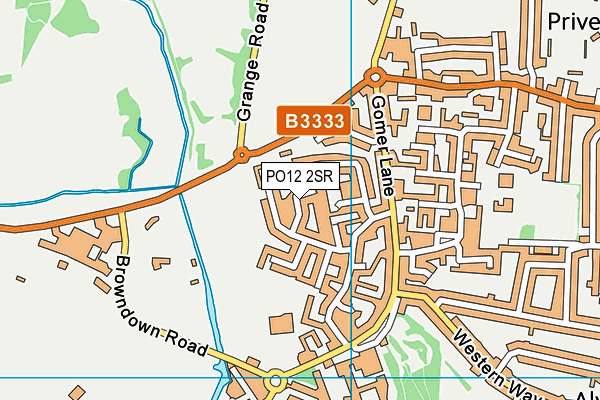 PO12 2SR map - OS VectorMap District (Ordnance Survey)