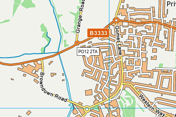 PO12 2TA map - OS VectorMap District (Ordnance Survey)