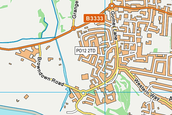 PO12 2TD map - OS VectorMap District (Ordnance Survey)