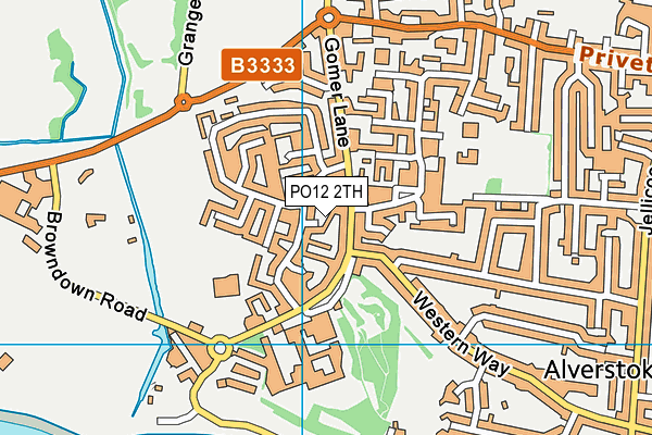 PO12 2TH map - OS VectorMap District (Ordnance Survey)