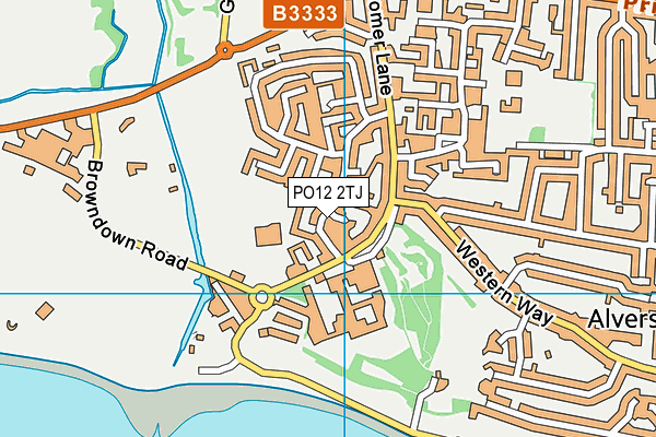 PO12 2TJ map - OS VectorMap District (Ordnance Survey)