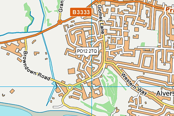 PO12 2TQ map - OS VectorMap District (Ordnance Survey)