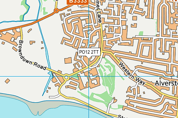 PO12 2TT map - OS VectorMap District (Ordnance Survey)