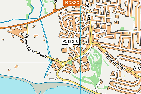 PO12 2TU map - OS VectorMap District (Ordnance Survey)