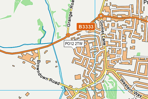 PO12 2TW map - OS VectorMap District (Ordnance Survey)